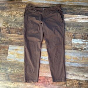 Lululemon ABC Classic Utilitech Artifact Brown Mens Stretch Pants 36x28 M5AQYS